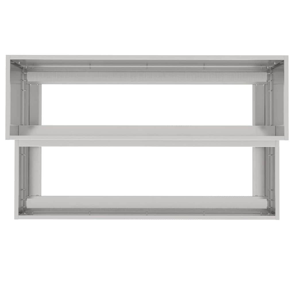 Garden Planter Silver 100 x 60 x 45 cm Stainless steel