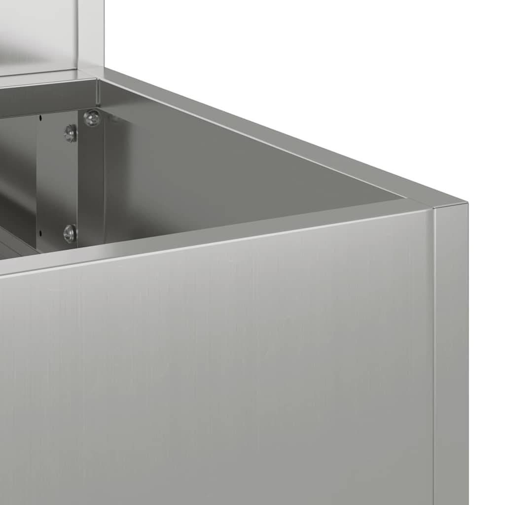 Garden Planter Silver 100 x 60 x 45 cm Galvanised Steel