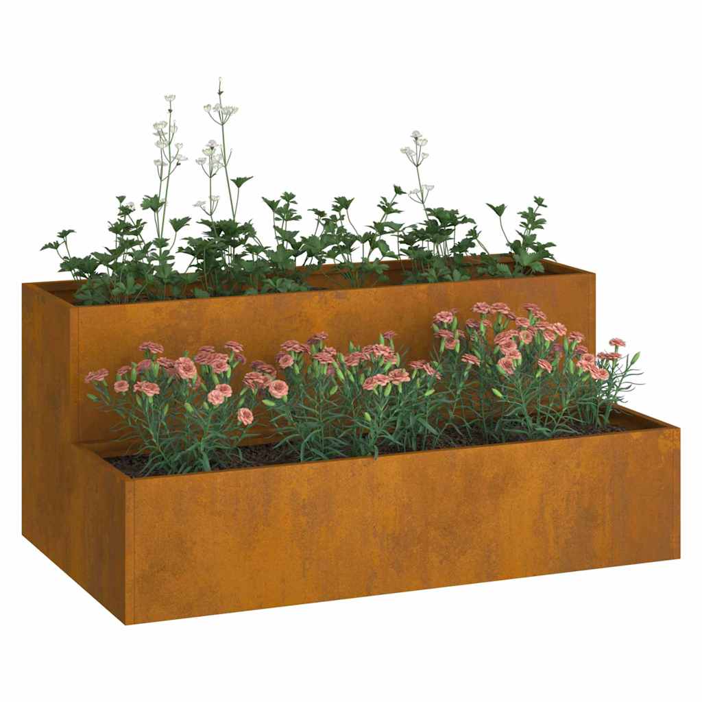 Garden Planter Rusty 100 x 60 x 45 cm Weathering steel