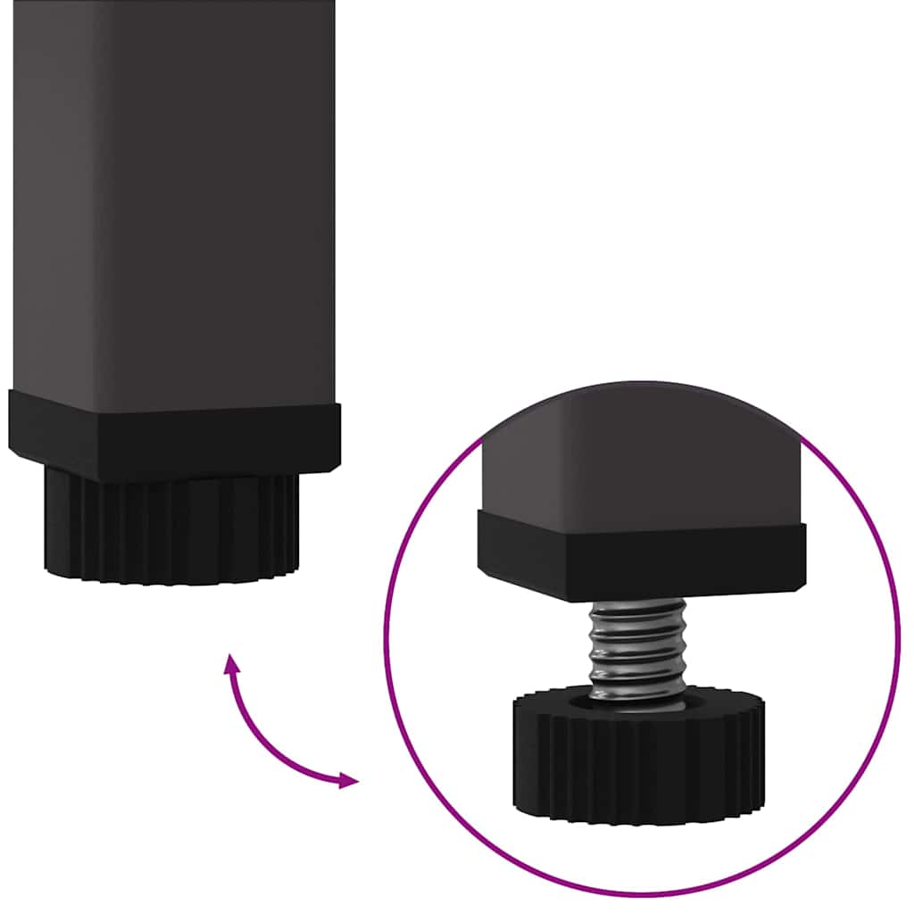 Raised Garden Planter Black 100 x 26 x 82 cm Steel