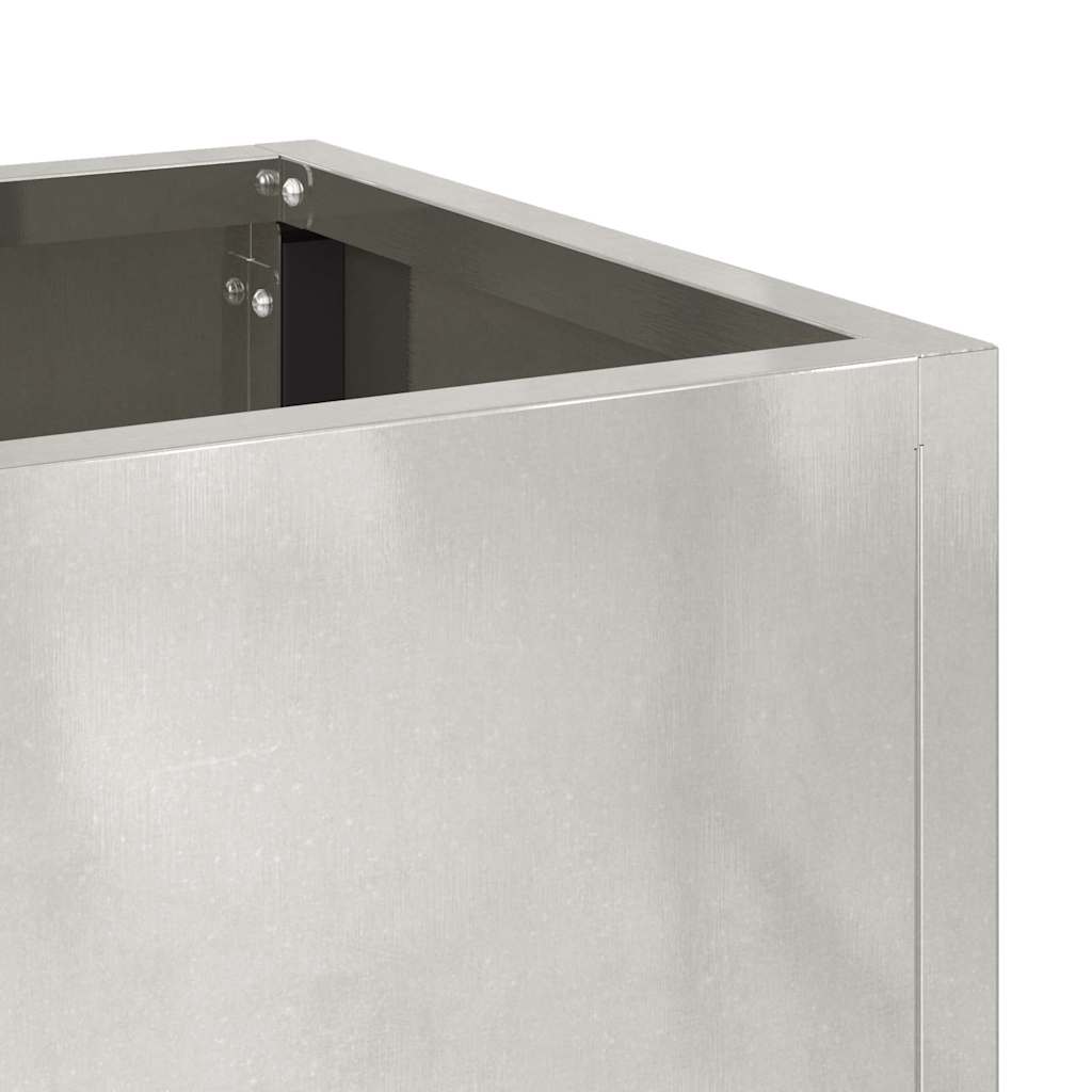Raised Garden Planter Silver 100 x 26 x 82 cm Stainless steel