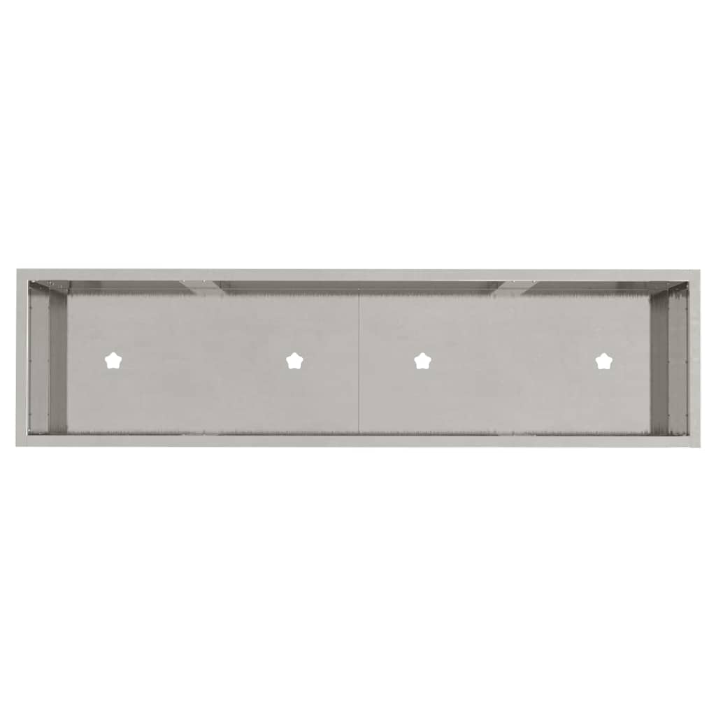 Raised Garden Planter Silver 100 x 26 x 82 cm Stainless steel