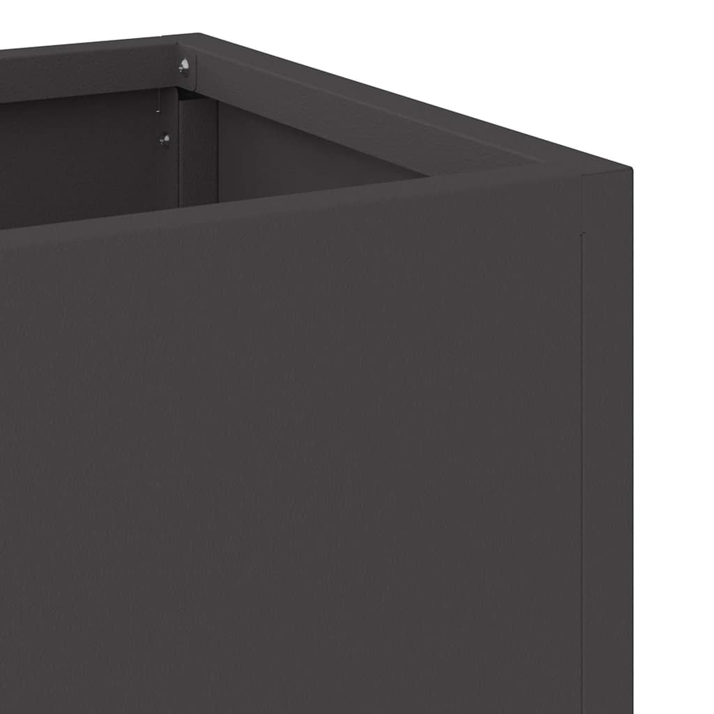 Raised Garden Planter Black 60 x 26 x 45 cm Steel