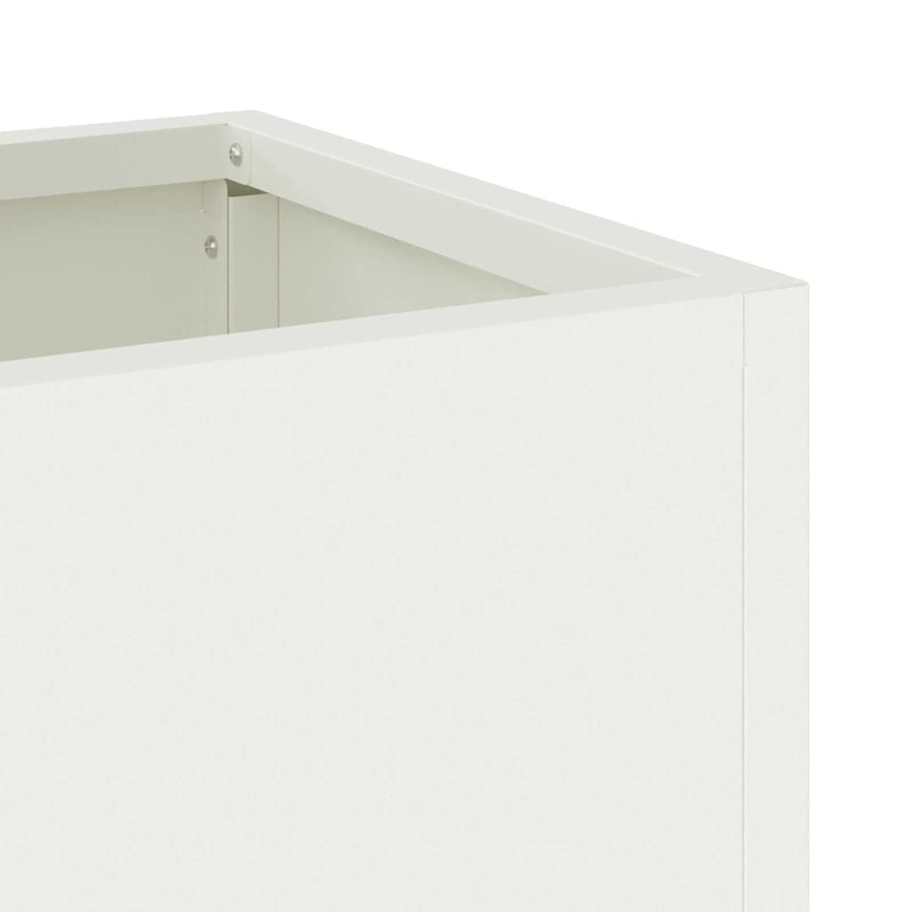 Raised Garden Planter White 60 x 26 x 45 cm Steel