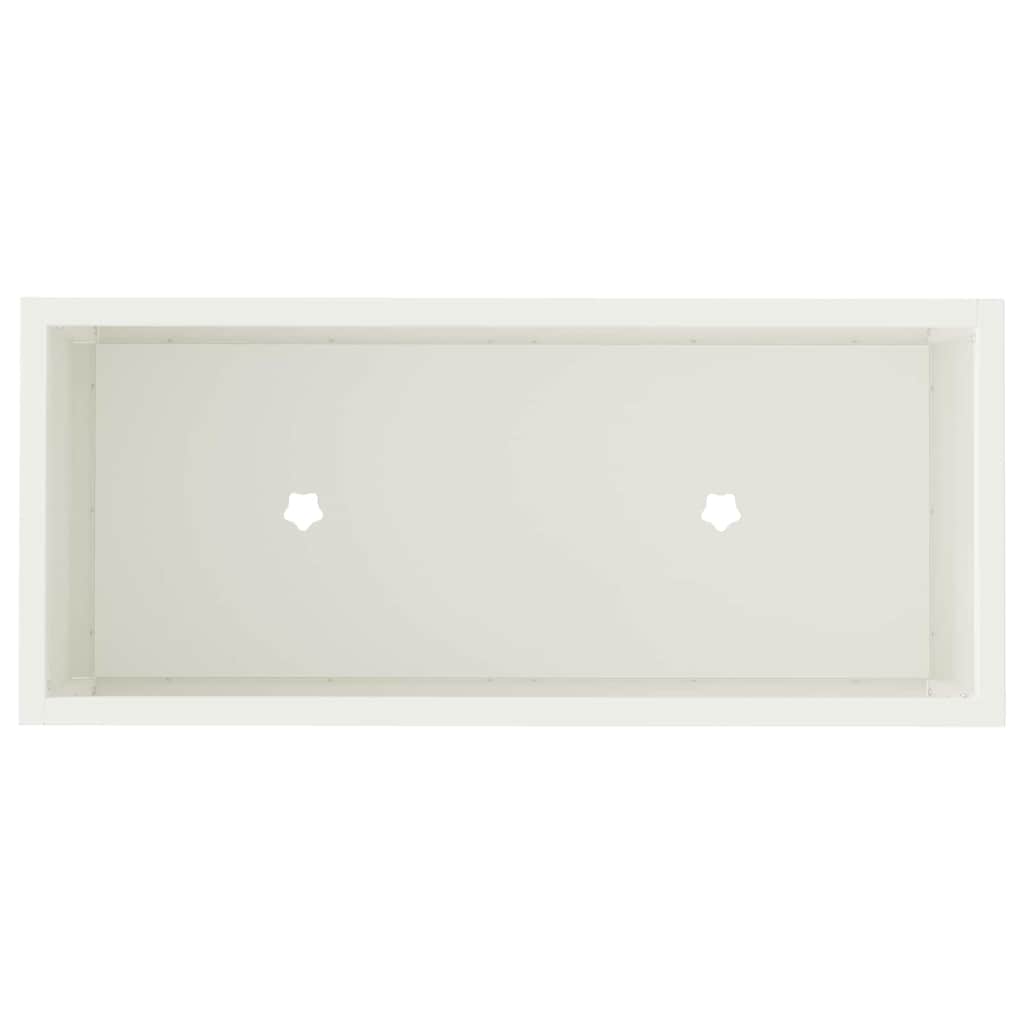 Raised Garden Planter White 60 x 26 x 45 cm Steel