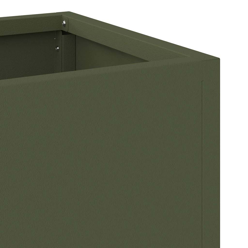 Raised Garden Planter Olive green 60 x 26 x 45 cm Steel
