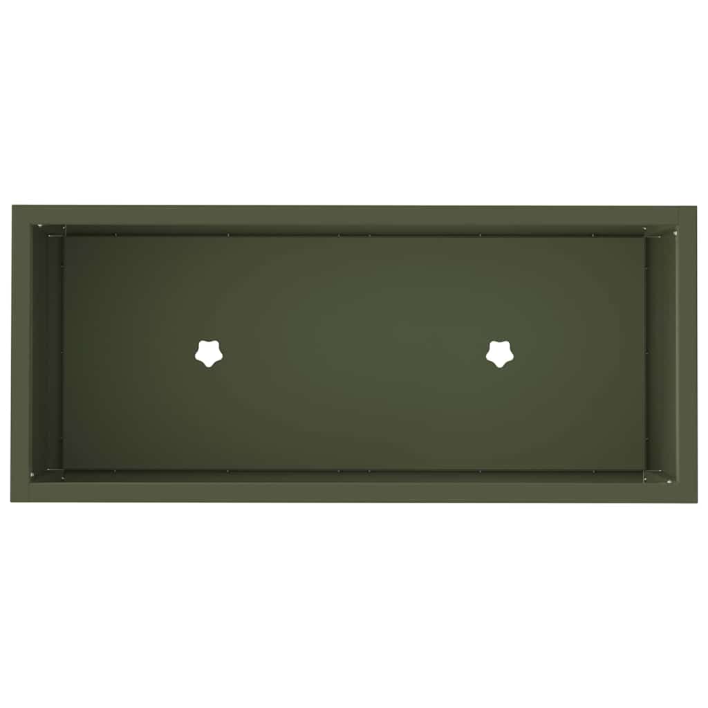 Raised Garden Planter Olive green 60 x 26 x 45 cm Steel