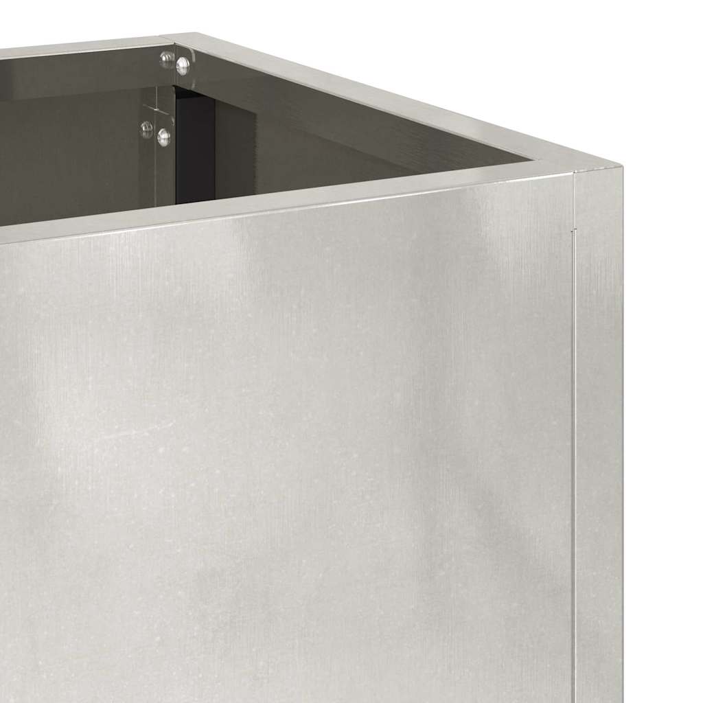 Raised Garden Planter Silver 60 x 26 x 45 cm Stainless steel