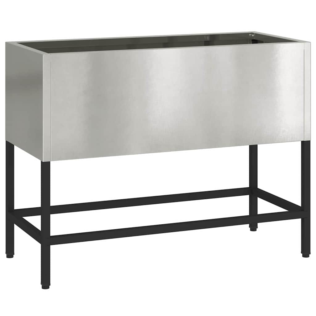 Raised Garden Planter Silver 60 x 26 x 45 cm Stainless steel