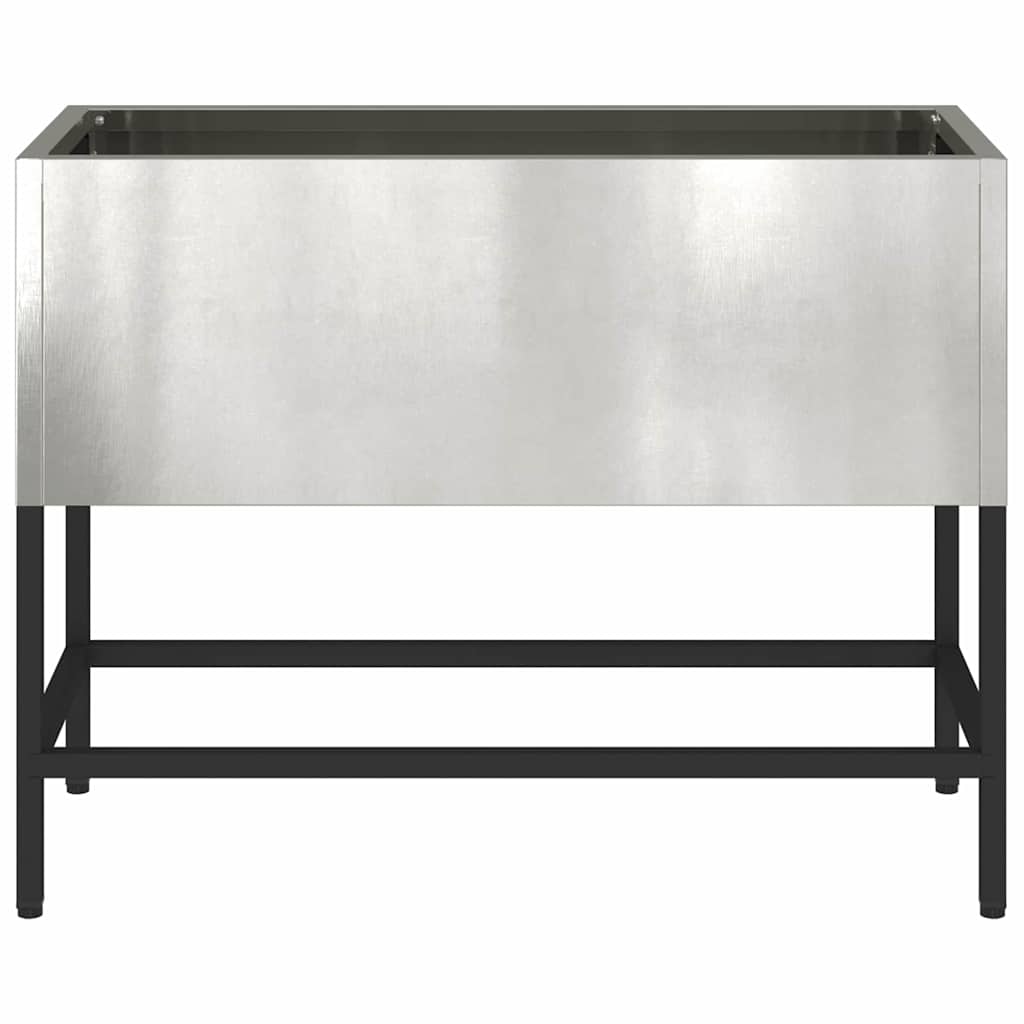 Raised Garden Planter Silver 60 x 26 x 45 cm Stainless steel