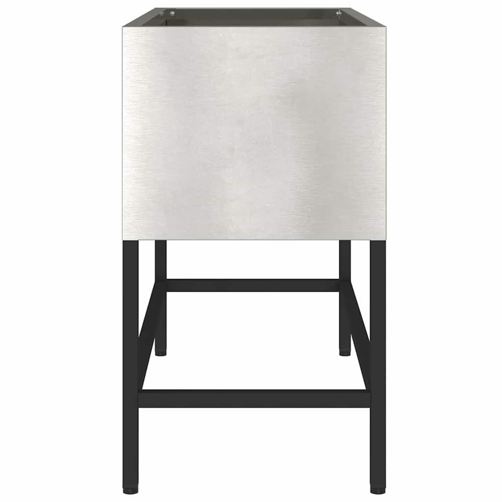 Raised Garden Planter Silver 60 x 26 x 45 cm Stainless steel