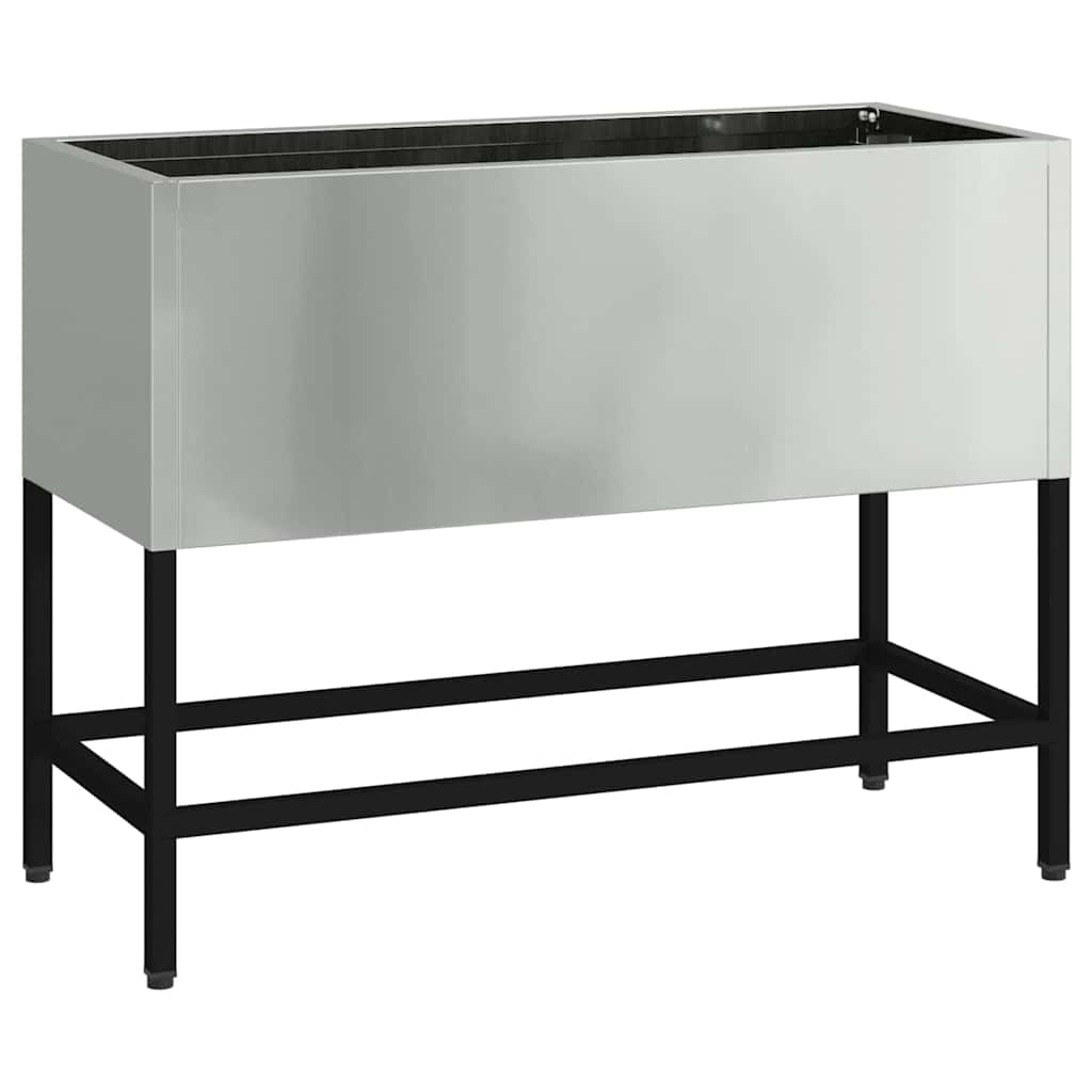 Raised Garden Planter Silver 60 x 26 x 45 cm Galvanised Steel