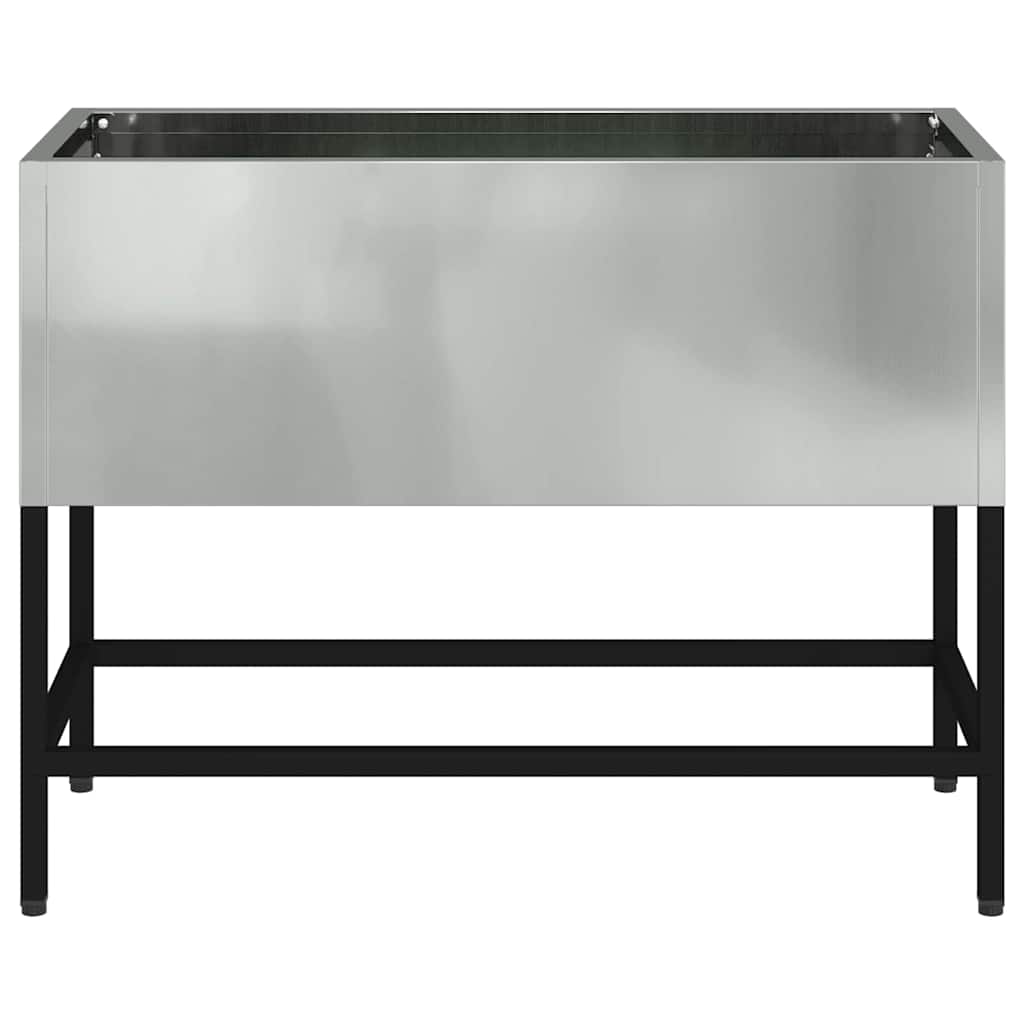Raised Garden Planter Silver 60 x 26 x 45 cm Galvanised Steel