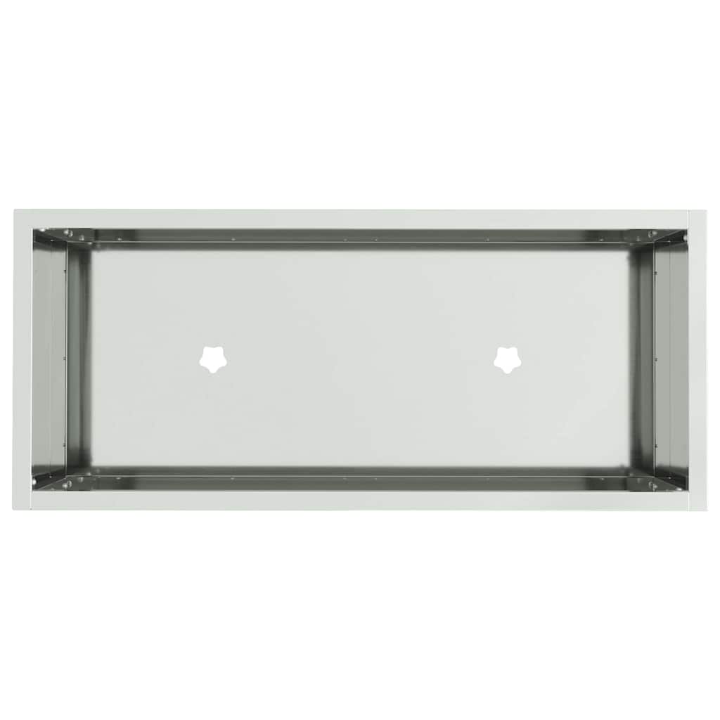 Raised Garden Planter Silver 60 x 26 x 45 cm Galvanised Steel