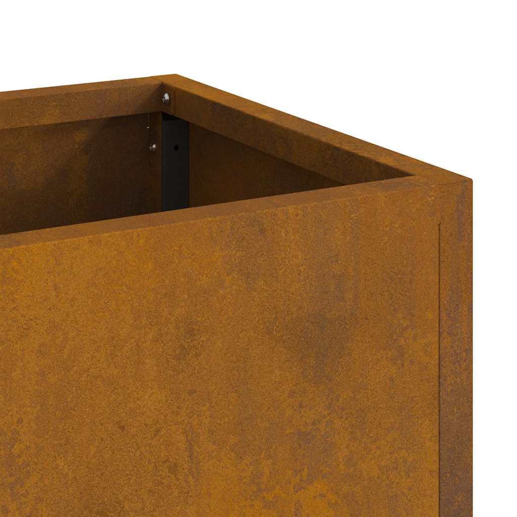 Raised Garden Planter Rusty 60 x 26 x 45 cm Weathering Steel