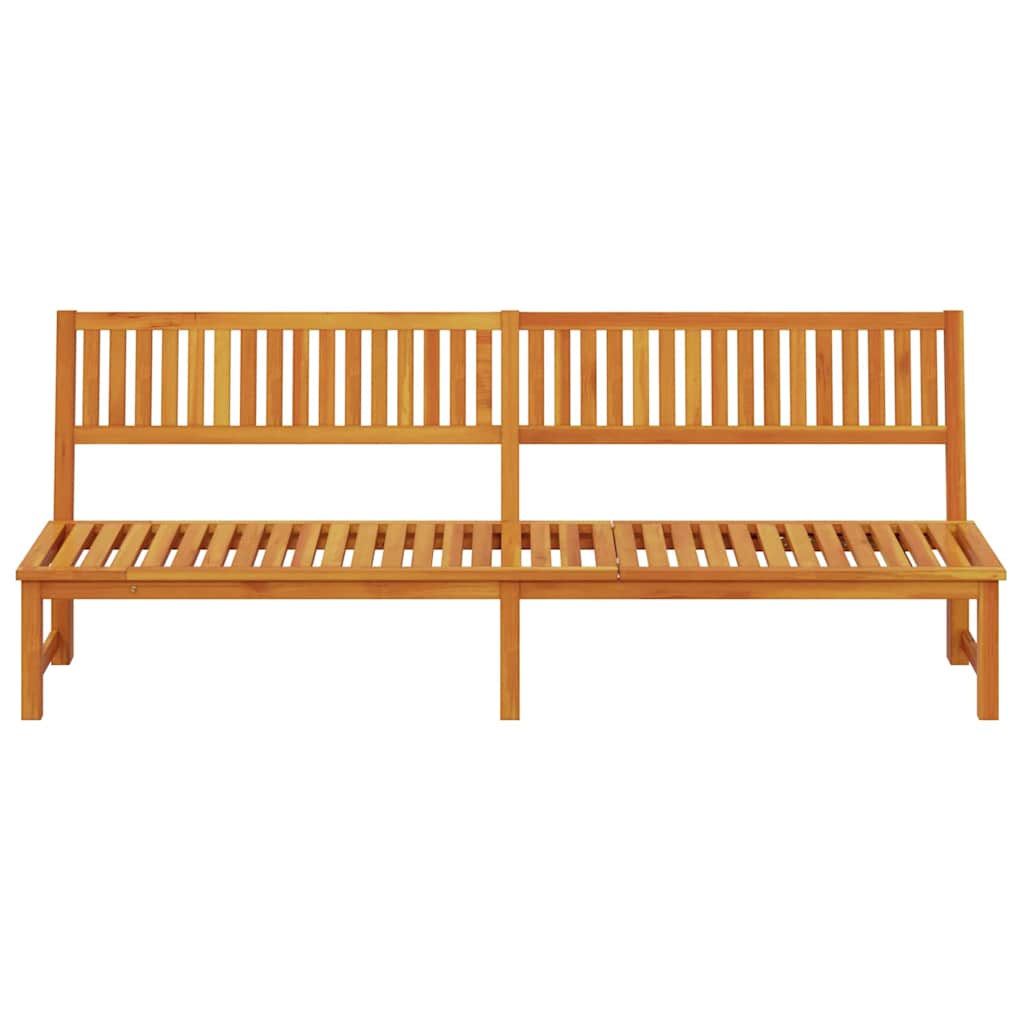 Sun Lounger Reclining Brown 200 x 57 x 75cm Solid Acacia wood