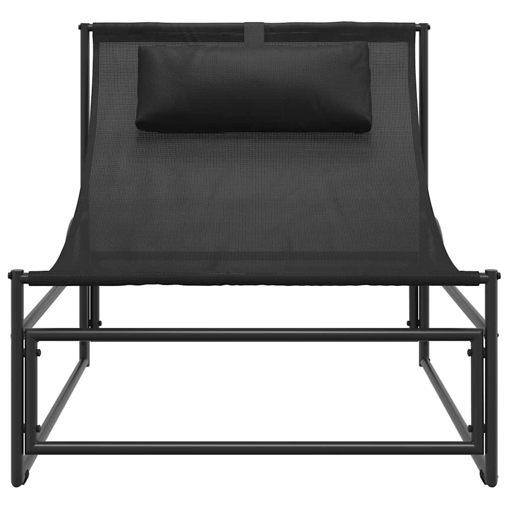 Garden Lounger Chair Anthracite 87x74x73 cm Steel and Textilene