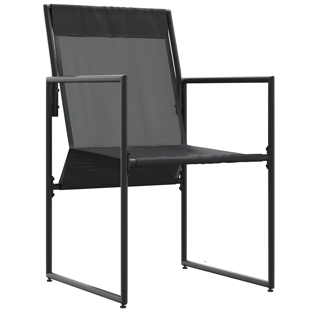 Garden Chairs 4 pcs Black and anthracite 50.5 x 59 x 81.5 cm
