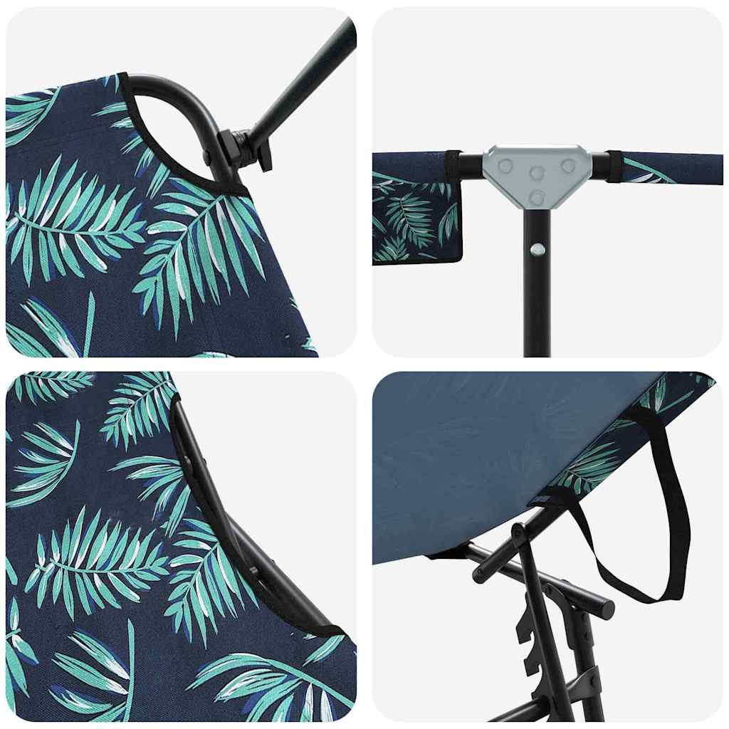 Folding Sun Lounger Folding 2 pcs Green 56 x 190 x 81cm Fabric