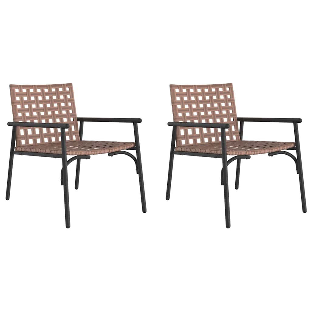 Garden Chair 2 pcs Black 79 x 56 x 73.5cm Poly Rattan