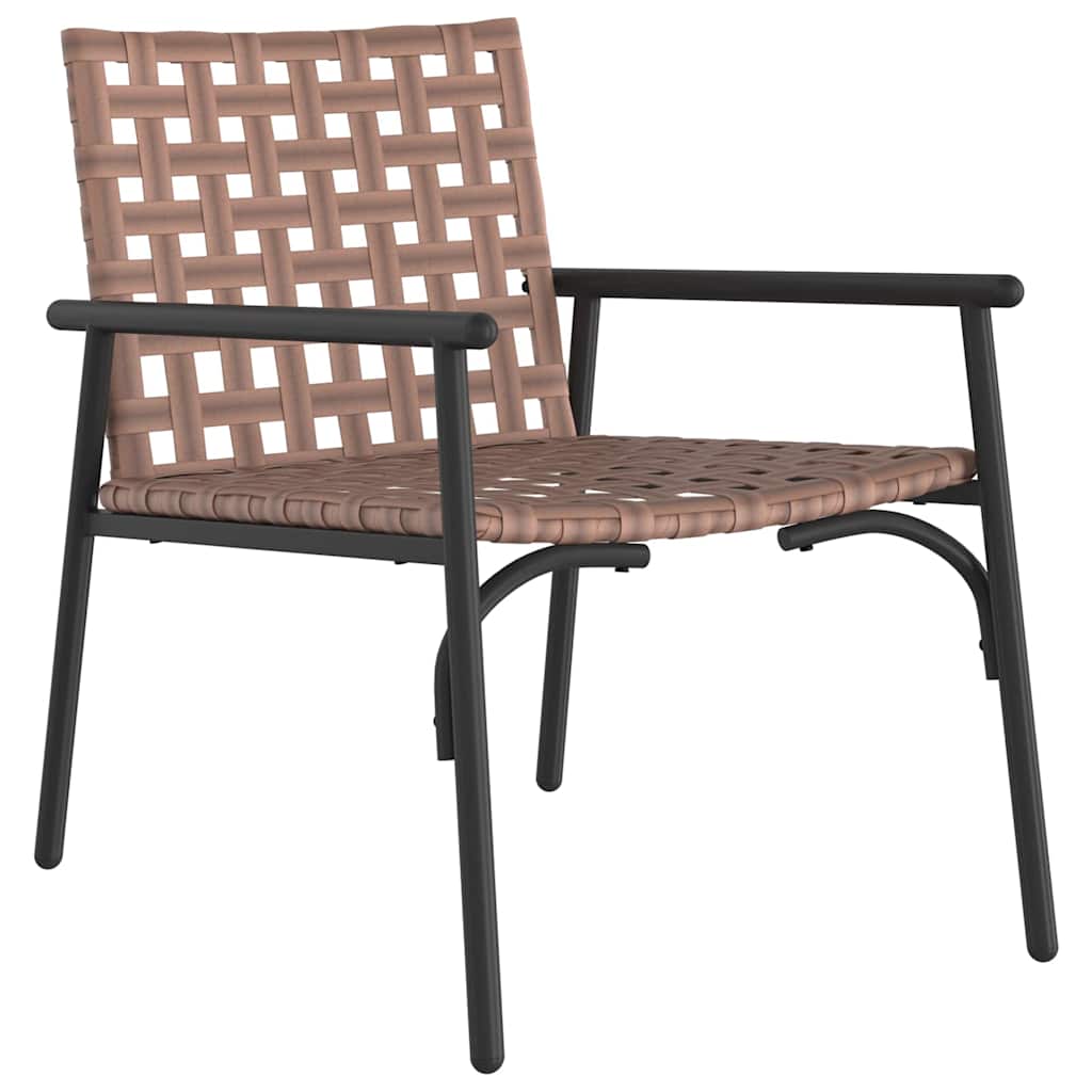 Garden Dining Set 4 pcs Brown Poly Rattan