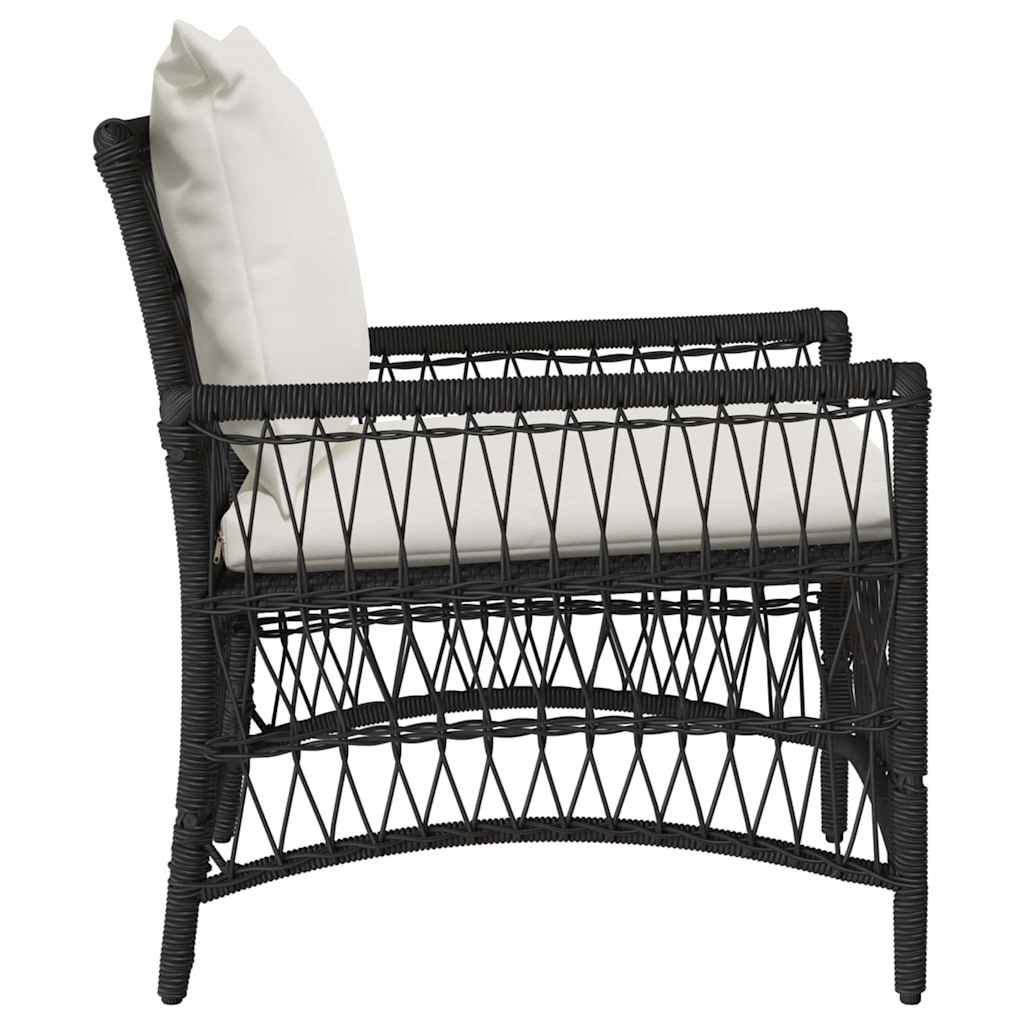 Garden Chair Black 60 x 70 x 78cm Poly Rattan