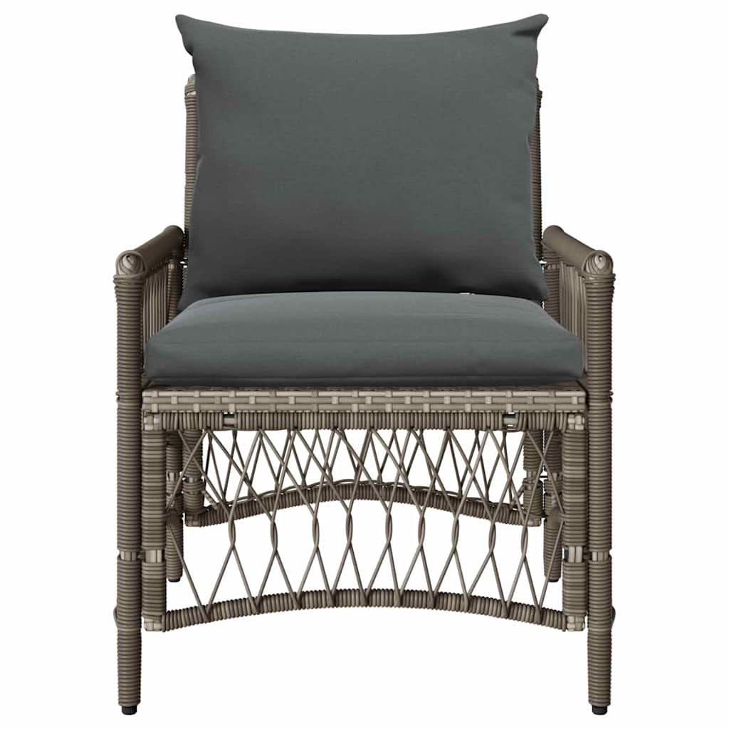 Garden Chair Grey 60 x 70 x 78cm Poly Rattan