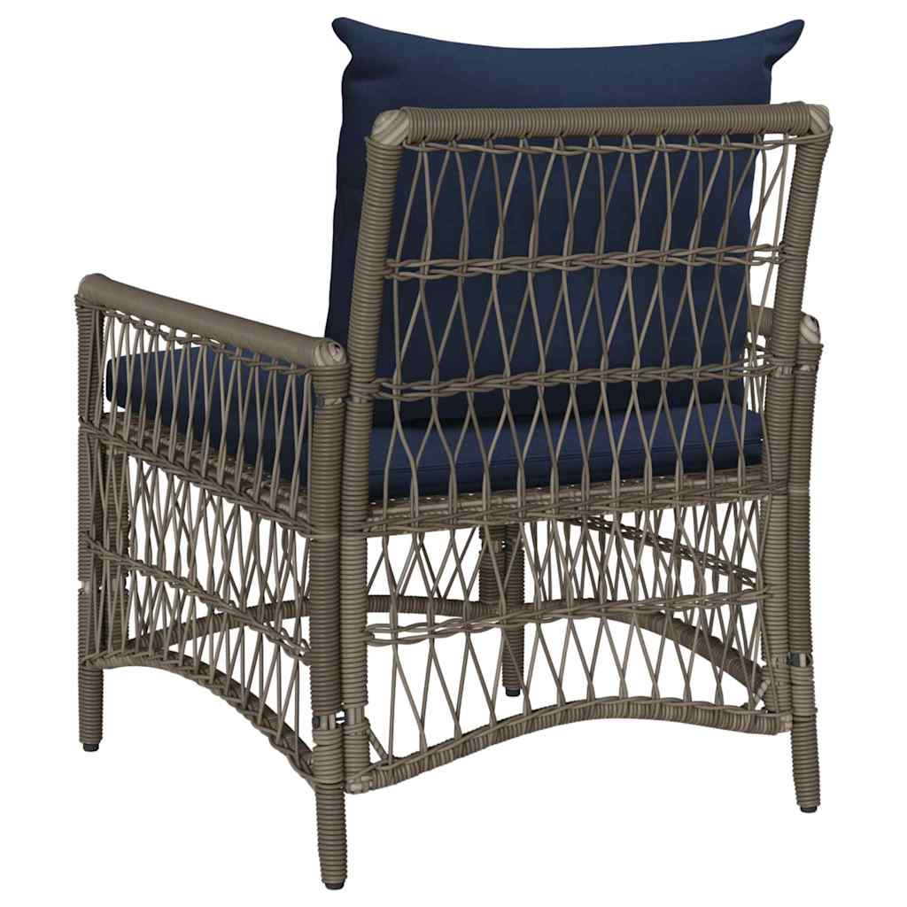 Garden Chair Grey 60 x 70 x 78cm Poly Rattan
