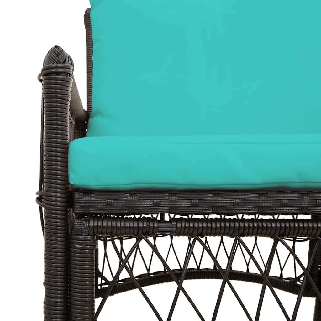 Garden Chair Black 60 x 70 x 78cm Poly Rattan