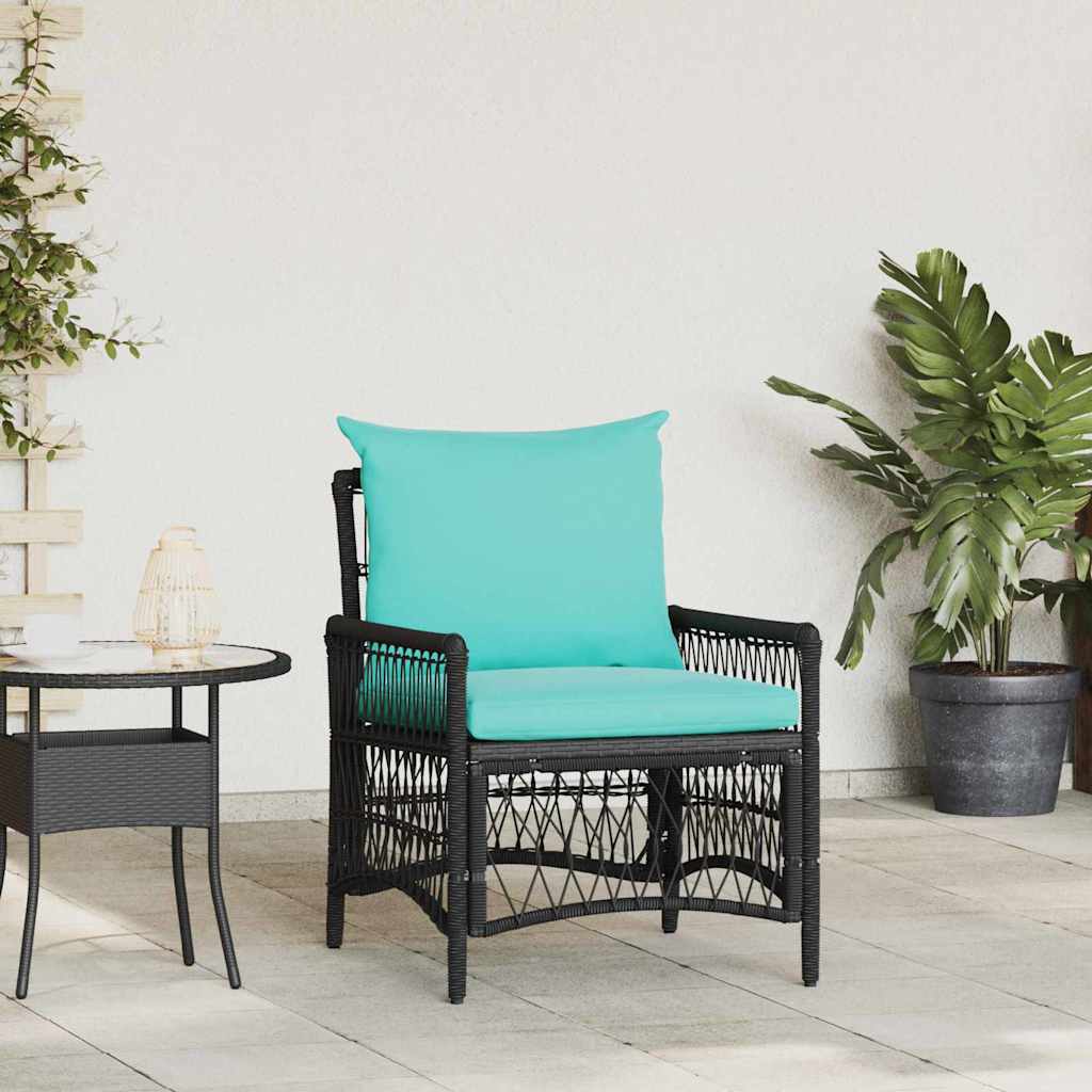 Garden Chair Black 60 x 70 x 78cm Poly Rattan