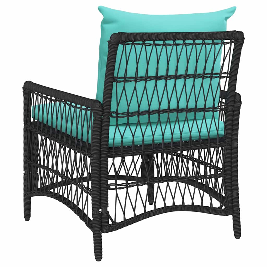 Garden Chair Black 60 x 70 x 78cm Poly Rattan