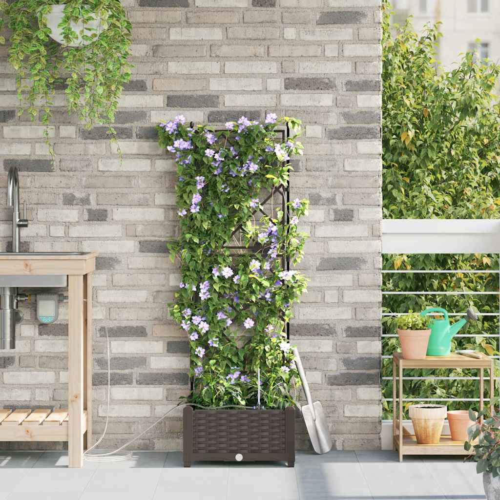 Garden Brown 40 x 40 x 126 cm Steel