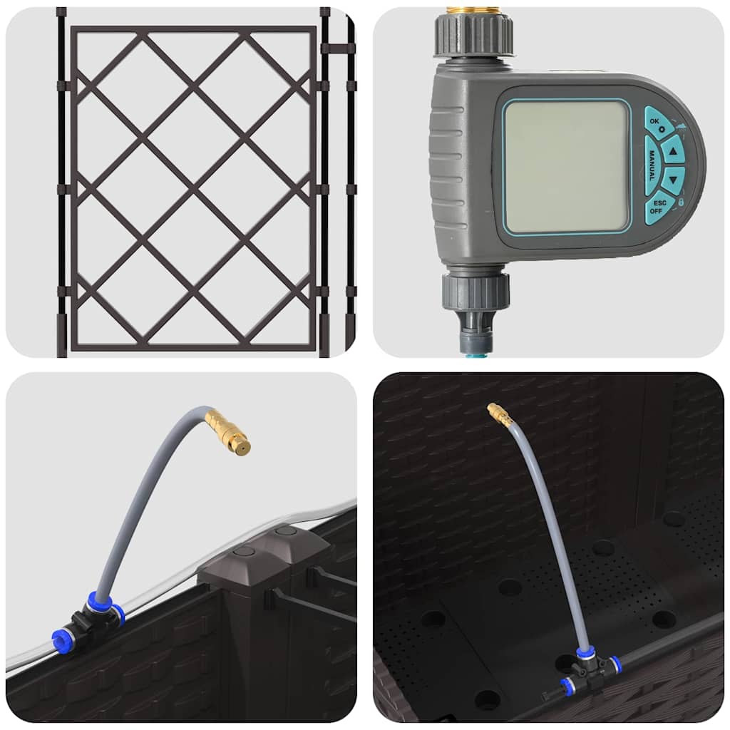 Garden Brown 120 x 40 x 142 cm Steel