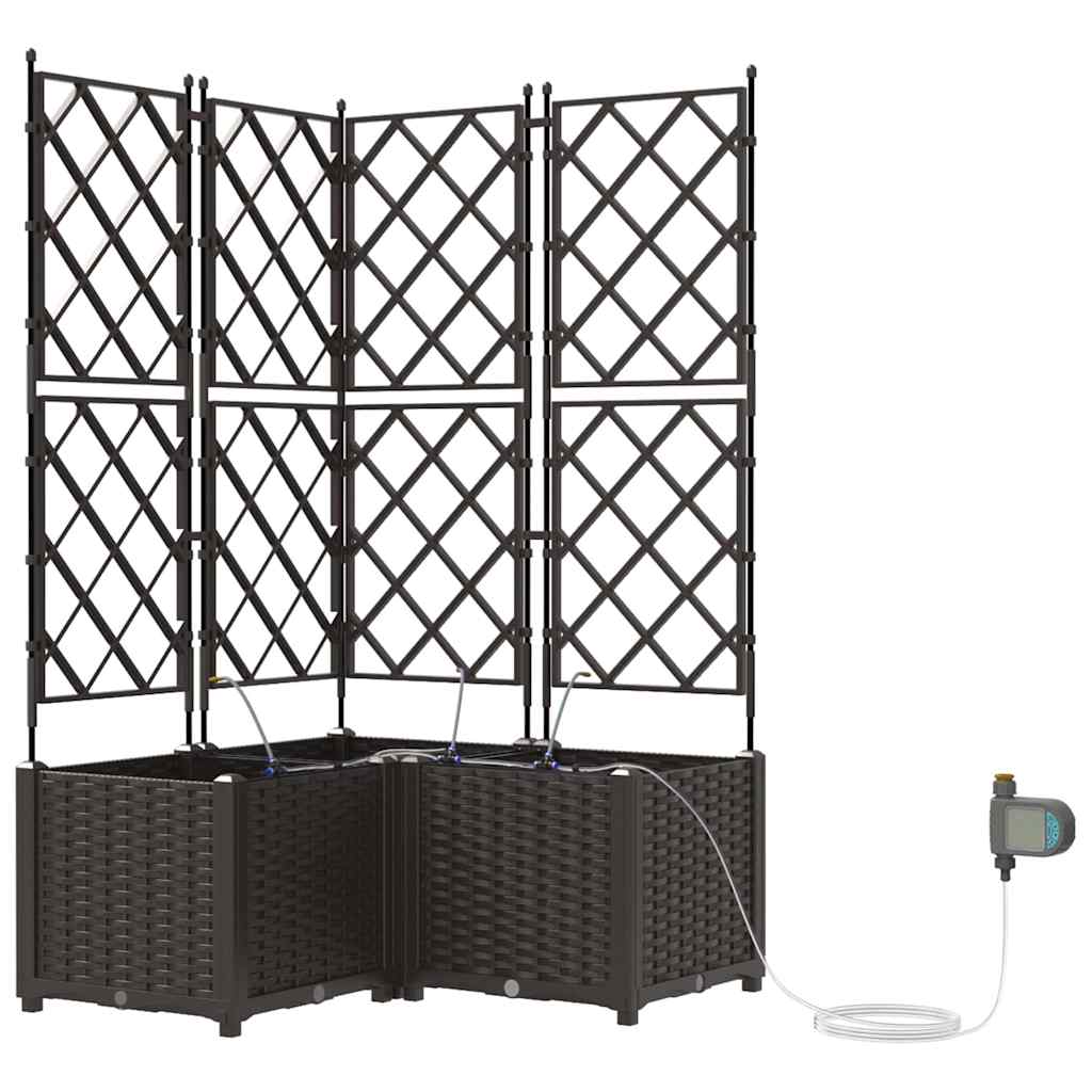 Garden Brown 80 x 80 x 142 cm Steel