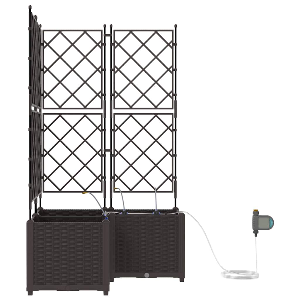 Garden Brown 80 x 80 x 142 cm Steel