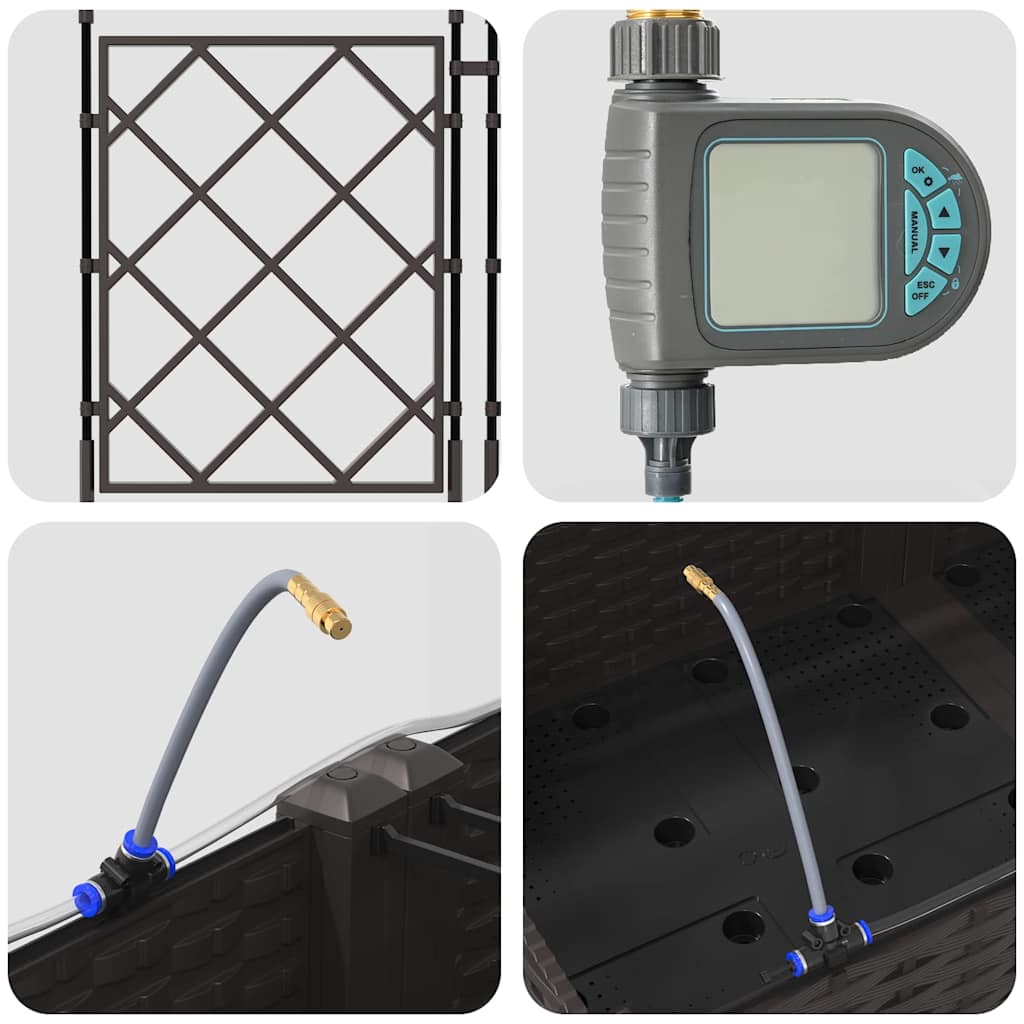 Garden Brown 120 x 120 x 126 cm Steel