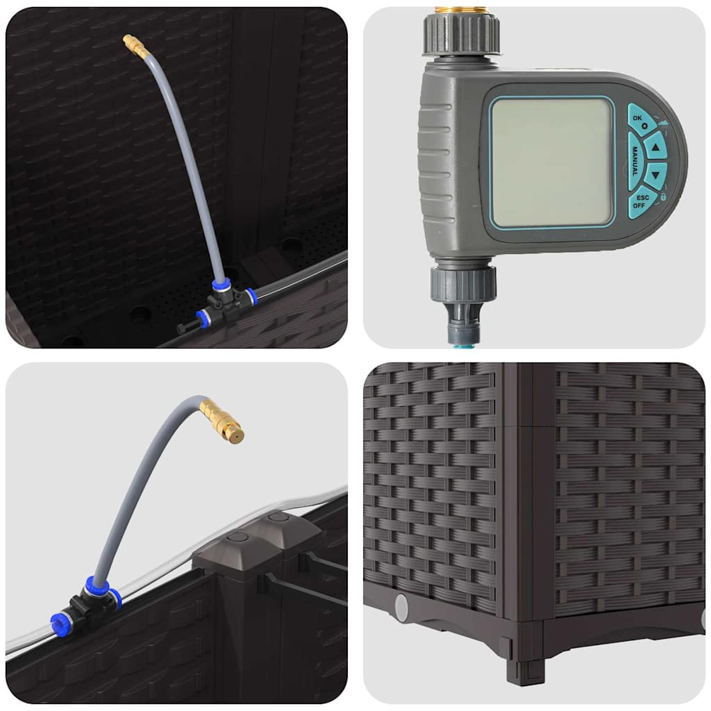 Garden Brown 160 x 40 x 52 cm Steel