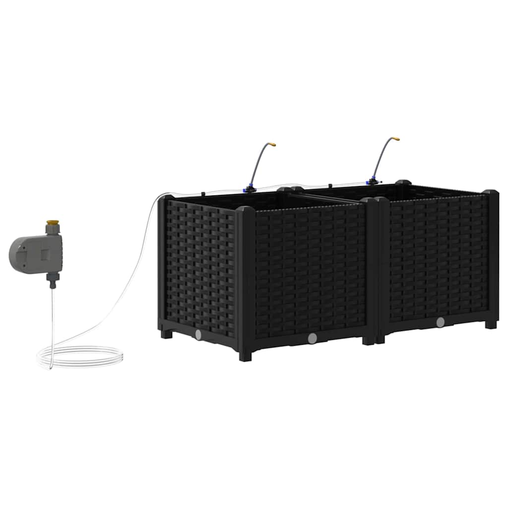 Garden Black 80 x 40 x 37.5 cm Steel