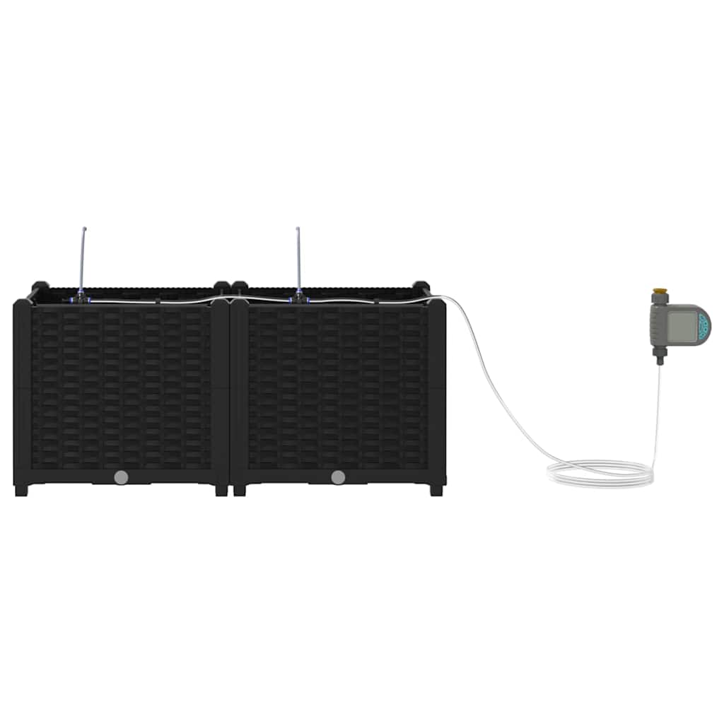 Garden Black 80 x 40 x 37.5 cm Steel