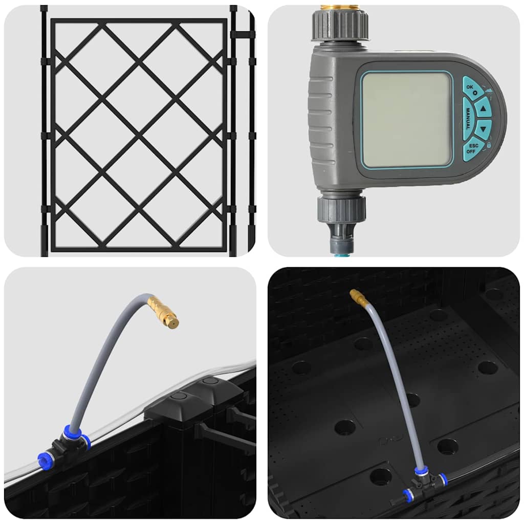 Garden Black 80 x 40 x 126 cm Steel