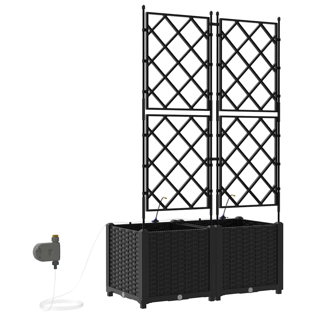 Garden Black 80 x 40 x 142 cm Steel