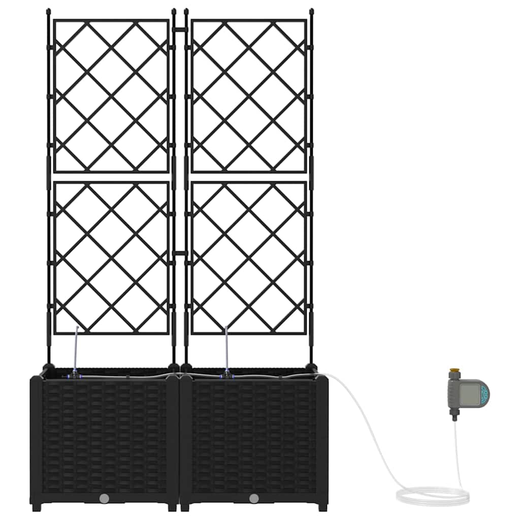 Garden Black 80 x 40 x 142 cm Steel