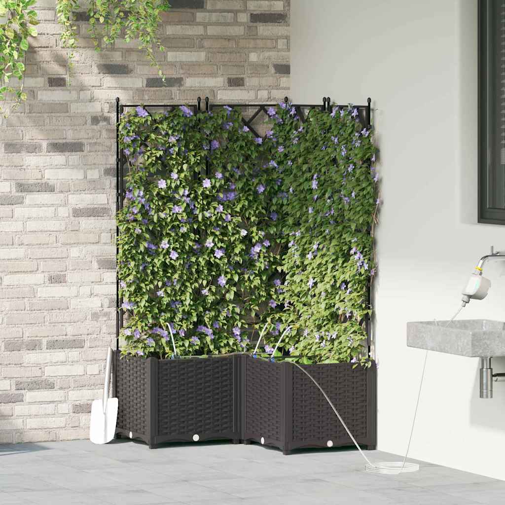 Garden Black 80 x 80 x 142 cm Steel