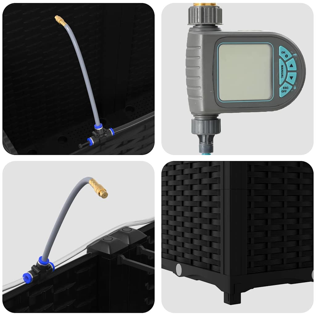 Garden Black 160 x 40 x 52 cm Steel