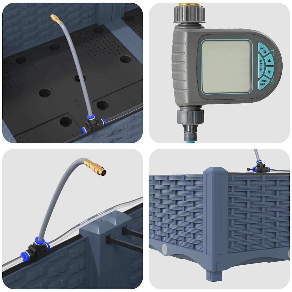 Garden Grey 160 x 40 x 22 cm Steel