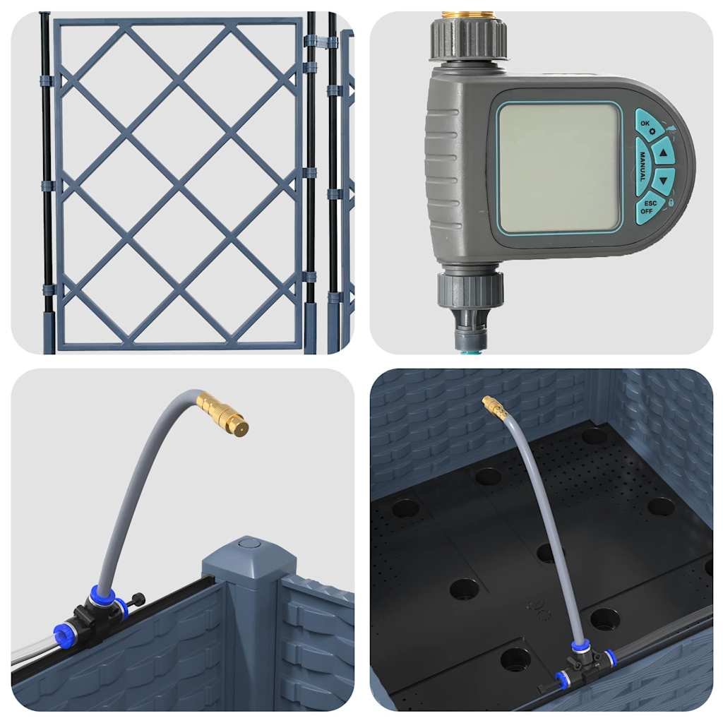 Garden Grey 40 x 40 x 126 cm Steel