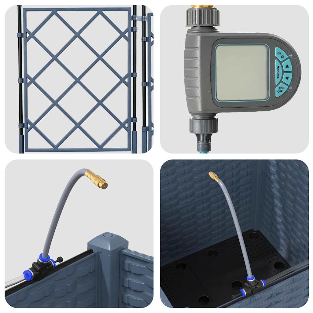 Garden Grey 40 x 40 x 142 cm Steel