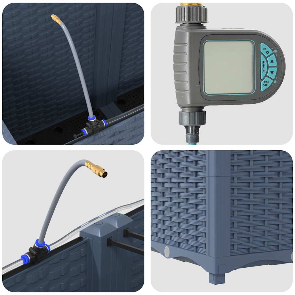 Garden Grey 160 x 40 x 52 cm Steel