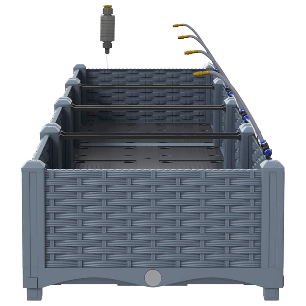 Garden Light grey 160 x 40 x 22 cm Steel