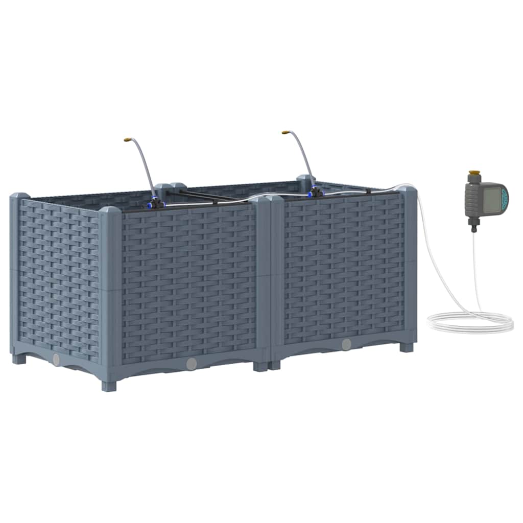 Garden Light grey 80 x 40 x 37.5 cm Steel